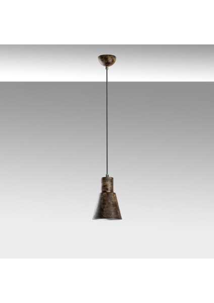 Konikkem Retro Tekli Sarkıt Avize Patine, Endüstriyel Metal Sıvama Tavan Lambası 6362-RETRO