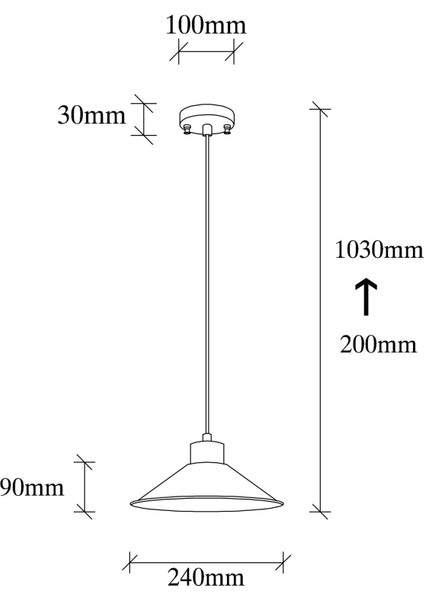 Konik Retro Tekli Sarkıt Avize Turkuaz, Modern Dekoratif Metal Sıvama Tavan Lambası KONIKSIVAMA-005 fiyatları
