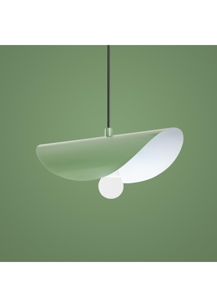 Retro Tekli Sarkıt Avize Yeşil, Dekoratif Metal Sıvama Lamba EGER-MR-830-MINTGREEN
