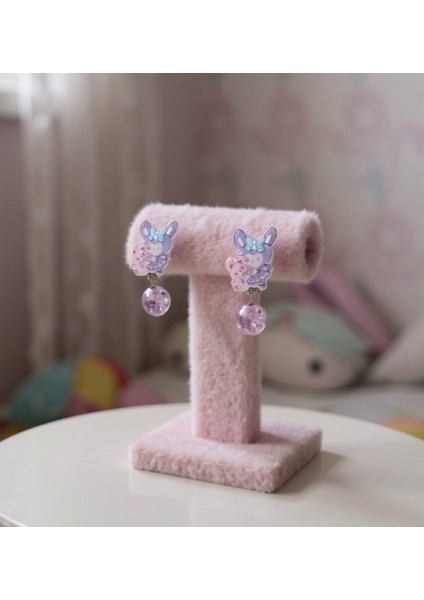 Kuromi Deliksiz Kıstırmalı Çocuk Küpe modelleri