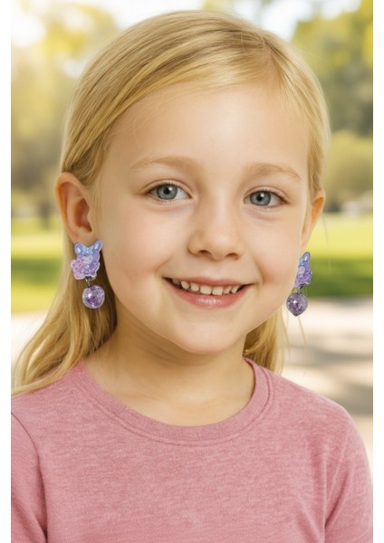 Kuromi Deliksiz Kıstırmalı Çocuk Küpe fırsatları