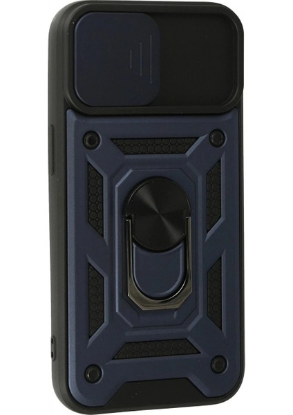 iPhone 13 Kılıf Pars Lens Yüzüklü Silikon - Lacivert fiyatları