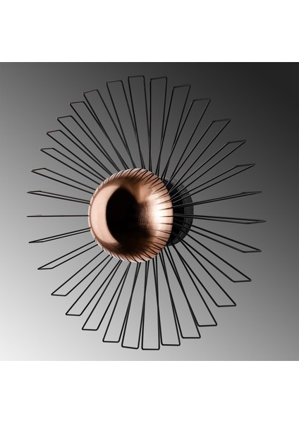 Tel Başlık Model Metal Duvar Aplik Siyah, Tekli Dekoratif Duvar Aydınlatma KAYA-15235-L
