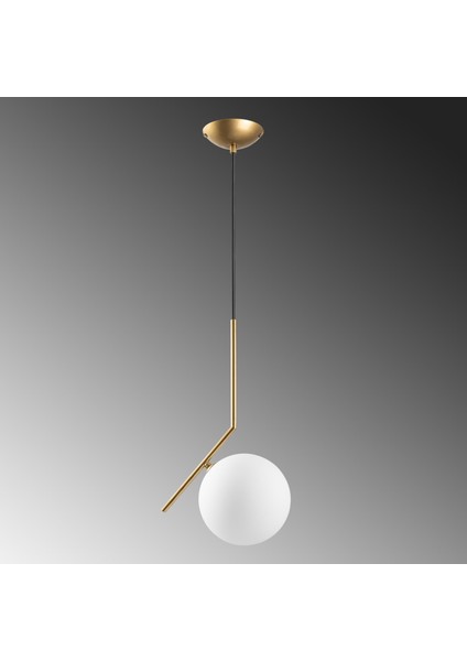 Luminar Modern Tasarım Tekli Glop Cam Sarkıt Avize Parlak Gold, Dekoratif Lamba LUMINAR-14111