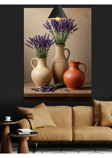 Kurutulmuş Lavanta Çiçekleri Dekoratif Kanvas - Mdf Ahşap Tablo fiyatları