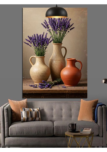 Kurutulmuş Lavanta Çiçekleri Dekoratif Kanvas - Mdf Ahşap Tablo indirimleri