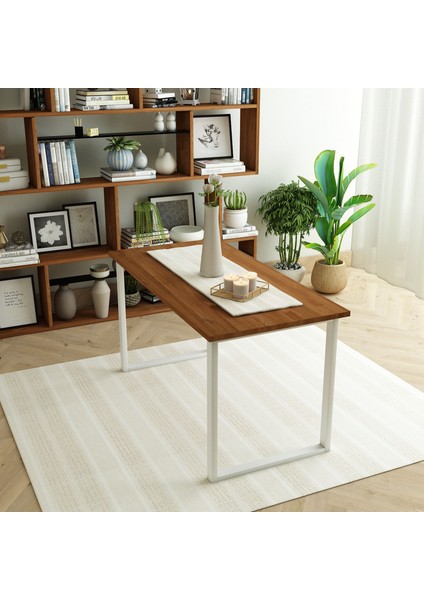 Ağaç Yemek Masası Beyaz Ayak fiyatları