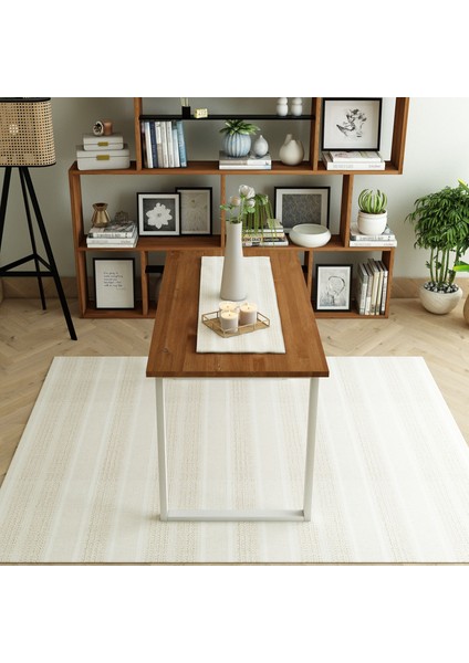 Ağaç Yemek Masası Beyaz Ayak modelleri