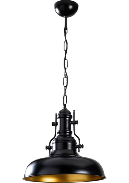 Ezel Modern Tekli Sarkıt Avize Metal Sıvama Siyah Tekli Sarkıt Lamba EZEL-200 fırsatları