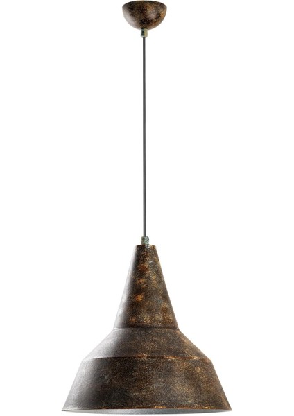 Retro Tekli Sarkıt Avize Patine, Modern Dekoratif Metal Sıvama Tavan Aydınlatma SAGLAM-3728-RETRO