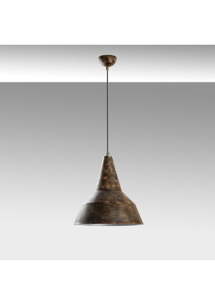 Retro Tekli Sarkıt Avize Patine, Modern Dekoratif Metal Sıvama Tavan Aydınlatma SAGLAM-3728-RETRO