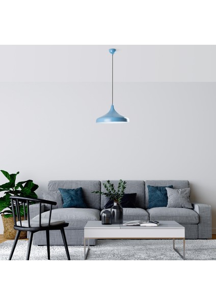 Tattoo Retro Tekli Sarkıt Avize Mavi, Modern Dekoratif Metal Sıvama Tavan Aydınlatma 2641-LIGHTBLUE modelleri