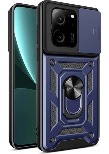 Xiaomi Mi 13T Pro Kılıf Pars Lens Yüzüklü Silikon - Lacivert