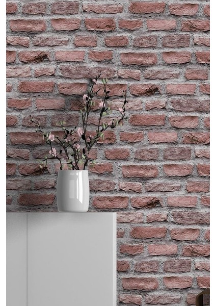 Bien Exclusive 7998 Kiremit Renk Geçmeli Taş Desenli 3D Görünüm Duvar Kağıdı 5 M²