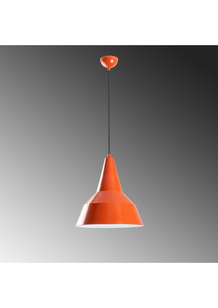 Retro Tekli Sarkıt Avize Turuncu, Modern Dekoratif Metal Sıvama Tavan Aydınlatma SAGLAM-3728-ORANGE