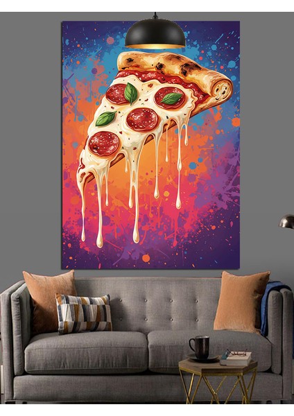 Dilim Pizza Dekoratif Kanvas - Mdf Ahşap Tablo fiyatları