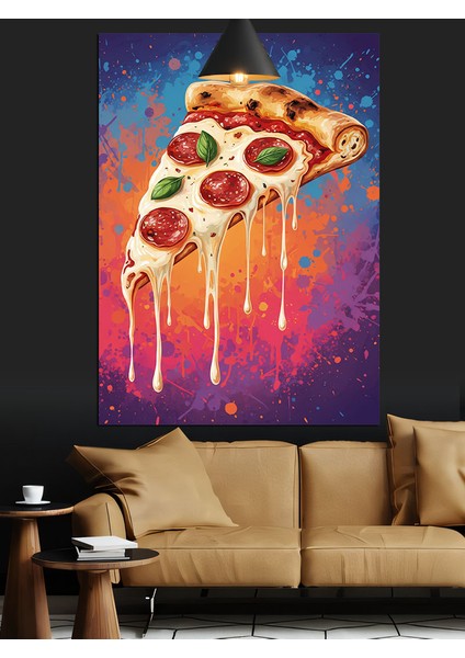 Dilim Pizza Dekoratif Kanvas - Mdf Ahşap Tablo fırsatları