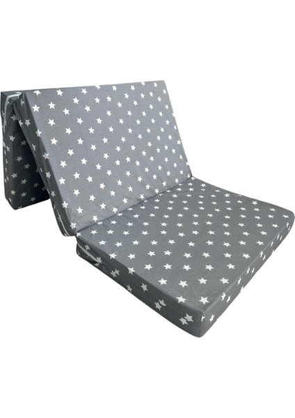 Katlanır Yer Yatağı ve Tek Kişilik Sünger Katlanır Minder Yatak 90X190X10 Cm-Büyük Gri Yıldız fiyatları
