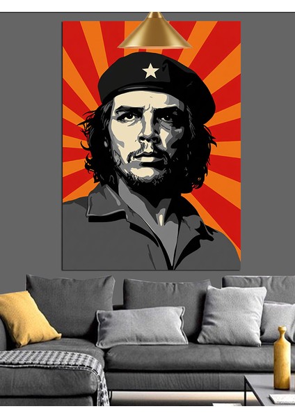 Che Guevara Lider Portresi Dekoratif Kanvas - Mdf Ahşap Tablo modelleri