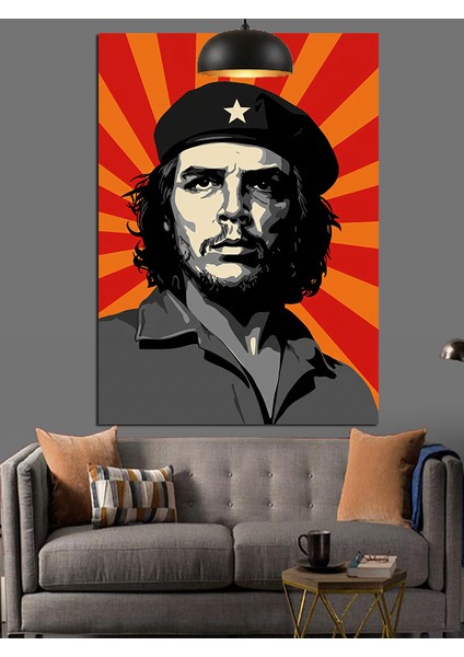 Che Guevara Lider Portresi Dekoratif Kanvas - Mdf Ahşap Tablo indirimleri