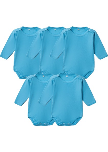 %100 Pamuklu Penye Likralı Kumaş Çıtçıtlı Uzun Kol Bebek Badi Zıbın Renkli fiyatları