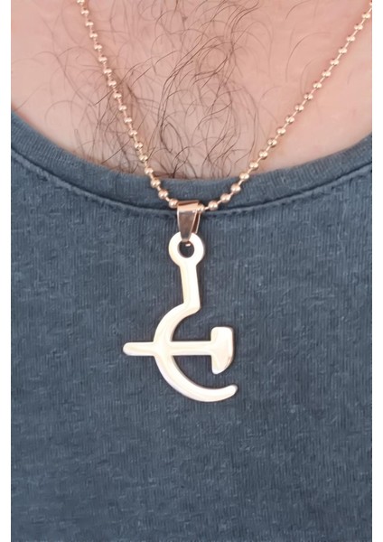 Rose Renk Metal Orak ve Balta Figürlü Erkek Kolye fiyatları