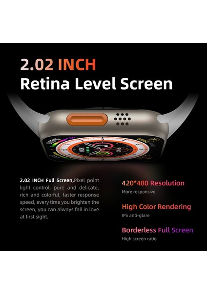 Hw8 Ultra Çift Kordon 49MM - Siri Nfc Bluetooth Arama Konuşma - Ios & Android Uyumlu Akıllı Saat ( Lisinya )