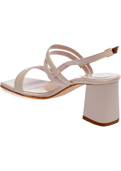 Bej Vegan Kadın Topuklu Ayakkabı - K24Y1AY67083-R72
