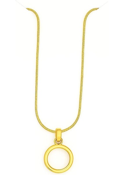 Beyaz Doğal Taş Yılan Zincir Oval Kolye