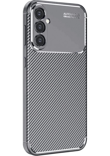 Samsung Galaxy A26 Kılıf Auto Focus Karbon Kapak - Gri