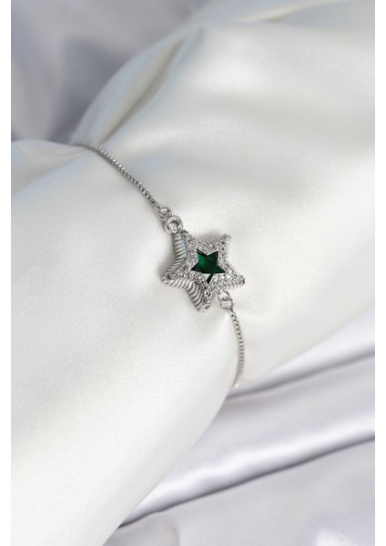 Yıldız Model Asansörlü Gümüş Renk Kadın Bileklik TG27BB8014