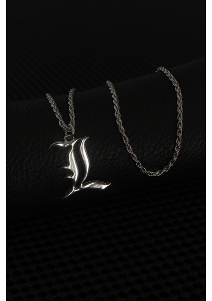 Gümüş Renk L Harf Erkek Kolye fiyatları