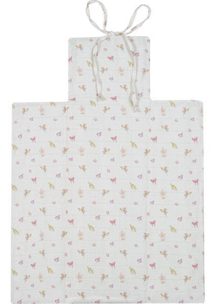 %100 Pamuk Muslin Alt Değiştirme Matı – Katlanabilir 45X65 cm Büyülü Bahçe Koleksiyonu