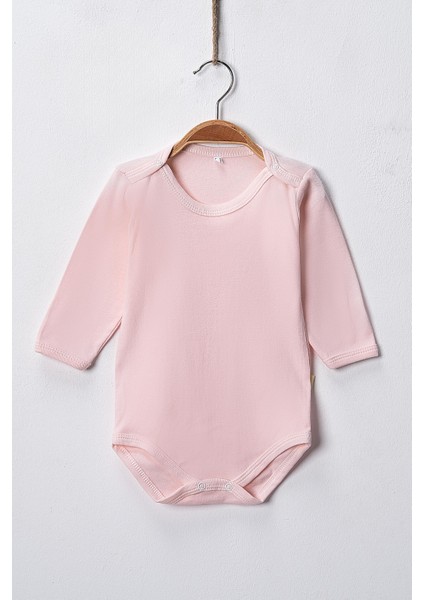 %100 Pamuklu Penye Likralı Kumaş Çıtçıtlı Uzun Kol Bebek Badi Zıbın Renkli modelleri