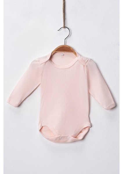 %100 Pamuklu Penye Likralı Kumaş Çıtçıtlı Uzun Kol Bebek Badi Zıbın Renkli modelleri