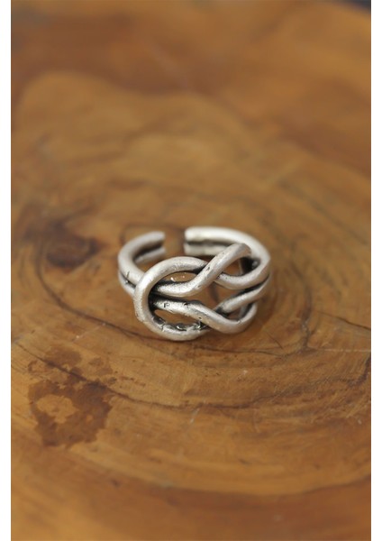 Düğüm Model Metal Ayarlanabilir Erkek Yüzük