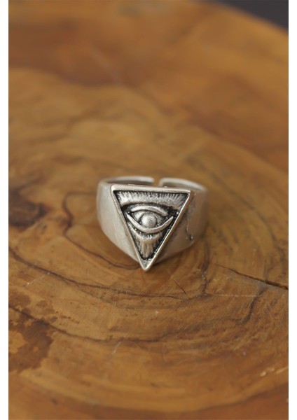 Göz Detay Metal Ayarlanabilir Erkek Yüzük