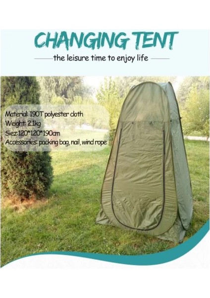 Kamp Alanı Duş Giyinme Wc Çadırı Fotoğrafcı Prova Kabini 190X120X120 fırsatları