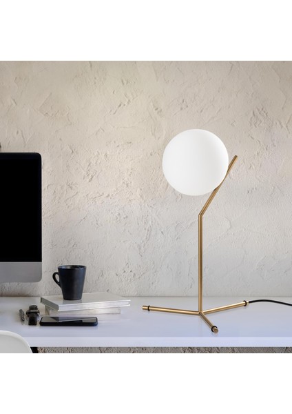 Luminar Modern Glop Cam Başlıklı Masa Lambası Dekoratif Aydınlatma Parlak Gold LUMINAR-14161 fiyatları