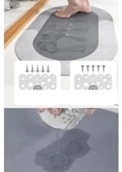 Süper Su Emici Kaymaz Tabanlı Banyo Paspası ( 40X60 )Cm fiyatları