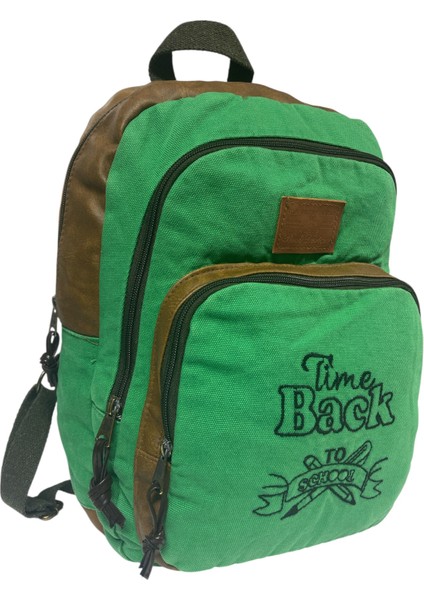 Old Cotton Kaliteli Siyah Vintage Salaş Baskılı Disayn Günlük Gezi Okul Sırt Çantası Revilla Bag 28X38CM modelleri