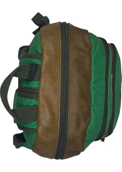 Old Cotton Kaliteli Siyah Vintage Salaş Baskılı Disayn Günlük Gezi Okul Sırt Çantası Revilla Bag 28X38CM