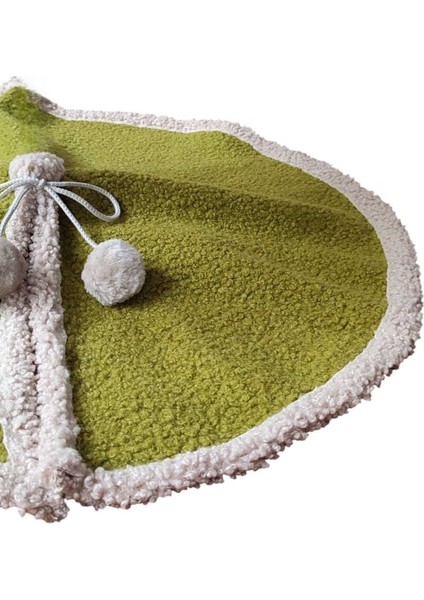 , Yılbaşı Çam Ağacı Altı Örtüsü, Çam Ağacı Ayak Halısı Örtüsü, Yeşil Renk, Peluş 70 cm modelleri