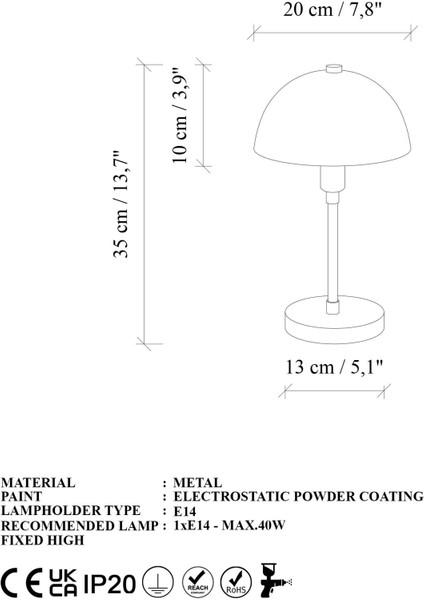 Togg Modern Metal Sıvama Başlık Masa Lambası Eskitme, Retro Okuma Lambası TOGG-14806