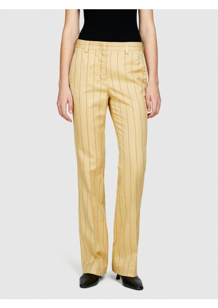 Liyosel Karışımlı Çizgili Hafif Kloş Pantolon Kadın Siyah Mix Pantolon - 324P47I2LF04X fiyatları