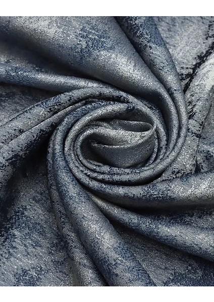 Mavi Istanbul Fon Desen Yeni Sezon Pileli, Kırışmaz, Özel Koleksiyon ( Tek Kanat ) Tül, Perde, indirimleri