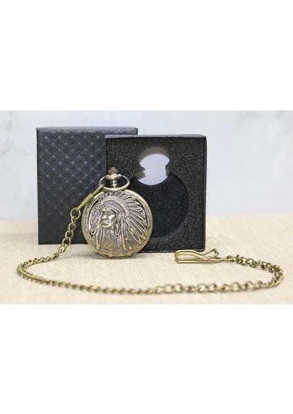 Özel Kutulu Kızılderili Köstekli Saat ALK4683