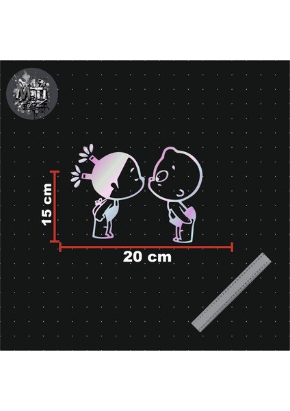 Love Sticker 20X15CM Jdm Araba-Moto-Laptop Cam Etiket Hologram Arma Loves Kıss Folyo Sticker fiyatları