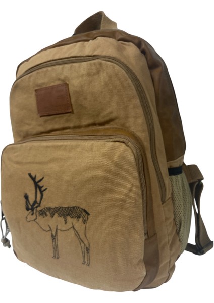 Old Cotton Kaliteli Siyah Vintage Salaş Baskılı Disayn Günlük Gezi Okul Sırt Çantası Revilla Bag 28X38CM fırsatları