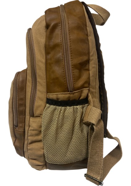 Old Cotton Kaliteli Siyah Vintage Salaş Baskılı Disayn Günlük Gezi Okul Sırt Çantası Revilla Bag 28X38CM